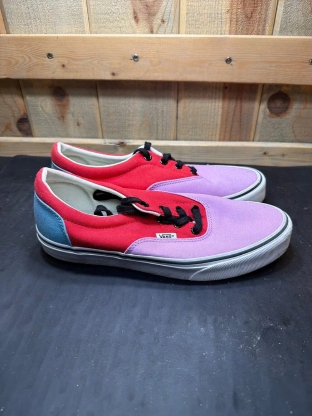 Vans Era Colorblock Womens Size US 9 Multicolor Lilac Red Blue Skate Sneakers